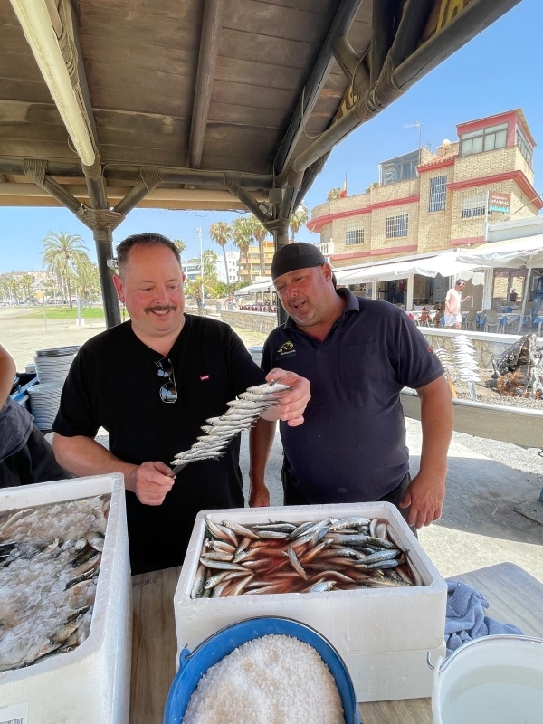 Sardines Skewers "Espetos" in Malaga Beach 3