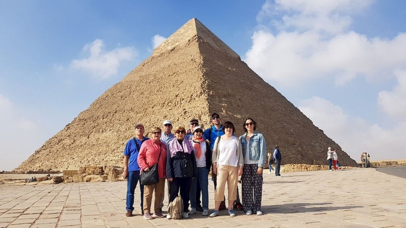 Grand New Egyptian Museum and Pyramids of Giza tour from Sharm by Bus 4