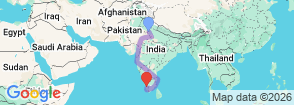 Tour route map