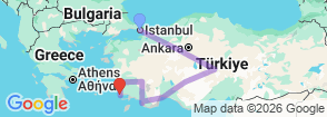 Tour route map