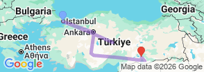Tour route map