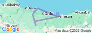 Tour route map