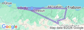 Tour route map