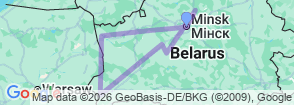 Tour route map