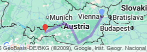 Tour route map