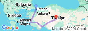 Tour route map