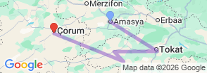 Tour route map