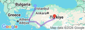 Tour route map