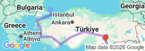 Tour route map