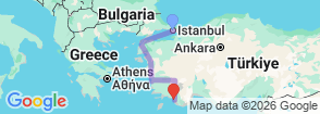 Tour route map