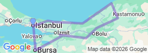 Tour route map