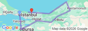 Tour route map