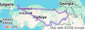 Tour route map