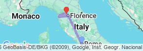 Tour route map