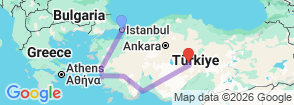 Tour route map