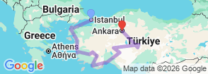 Tour route map