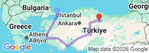 Tour route map