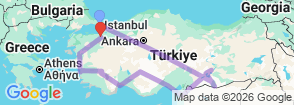 Tour route map