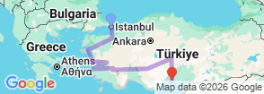 Tour route map