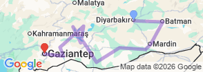 Tour route map
