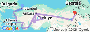 Tour route map