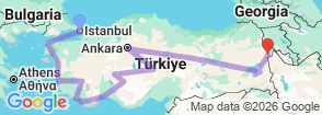 Tour route map