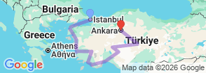 Tour route map