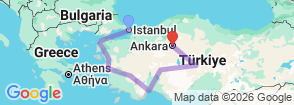 Tour route map
