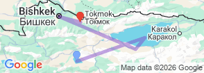 Tour route map