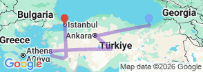 Tour route map