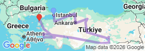 Tour route map