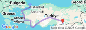 Tour route map