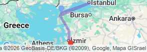 Tour route map