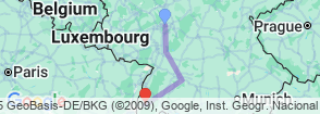 Tour route map