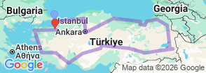 Tour route map
