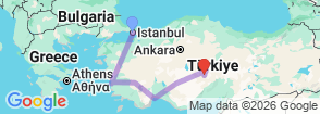 Tour route map