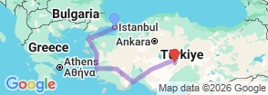 Tour route map