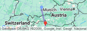 Tour route map