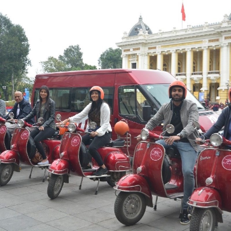 Hanoi Vespa Tour Culture Sights and Culinary Delights Exploration (Sunset & Night Tour) 4