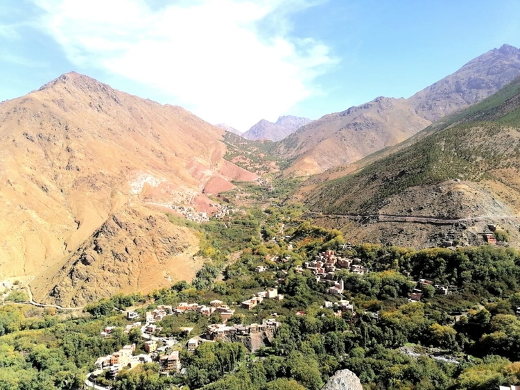 Atlas Mountains desert camel ride & waterfalls Day Trip