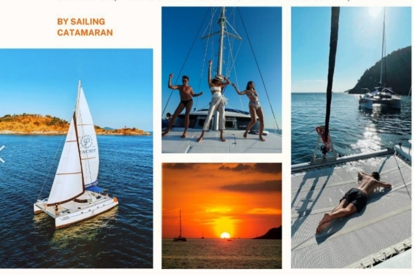 Sunset Promthep + Coral by Yacht catamaran 4