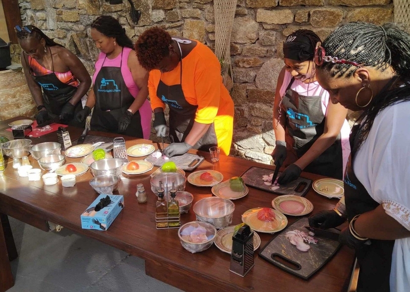 Souvlaki Class at  our Mykonian Farm 3