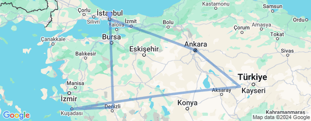 Tour route map