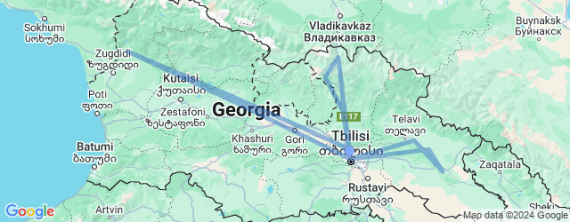 Tour route map