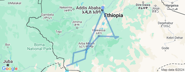 Tour route map