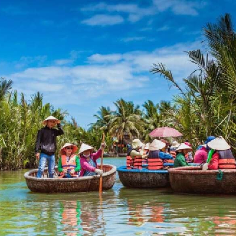 Morning Hoi An Eco Tour Basket Boat Racing Fishing in Cam Thanh Forest 2