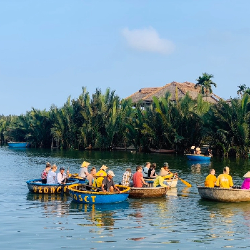 Morning Hoi An Eco Tour Basket Boat Racing Fishing in Cam Thanh Forest 6
