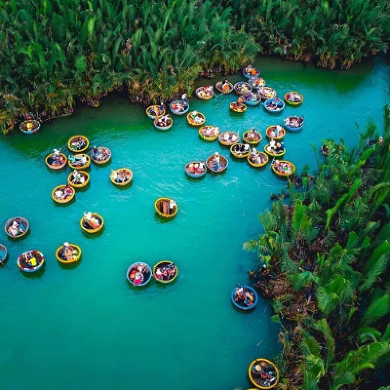 Morning Hoi An Eco Tour Basket Boat Racing Fishing in Cam Thanh Forest 7