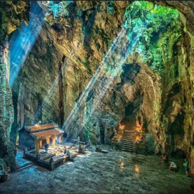 Explore Marble Mountains Am Phu Cave Morning Tour Hoi An to Da Nang 7