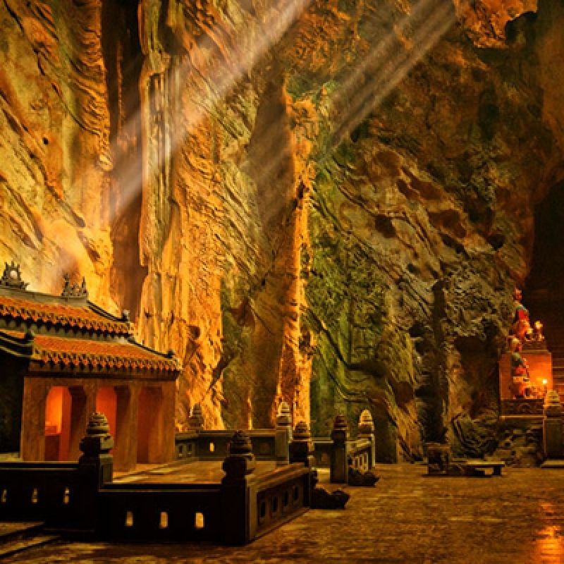Explore Marble Mountains Am Phu Cave Morning Tour Hoi An to Da Nang 9